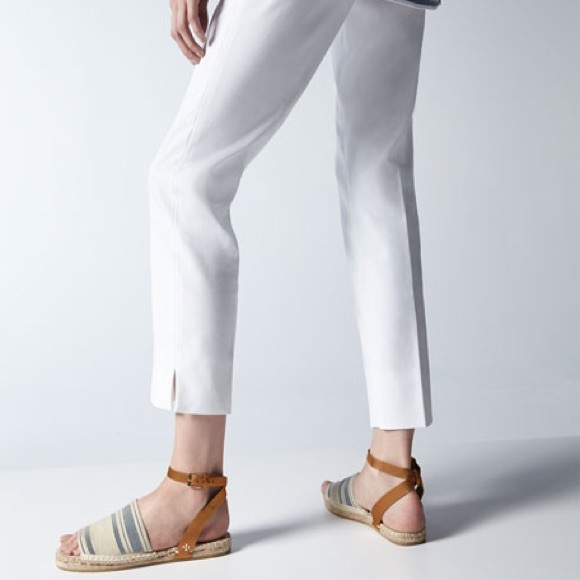7.5 |Tory Burch | Espadrille Sandal | Ivory/Blue | - Picture 2 of 7